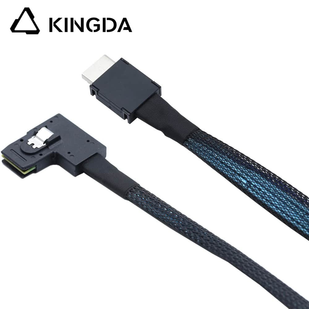 PCIE Oculink SFF 8611 4I To left bend sff 8087