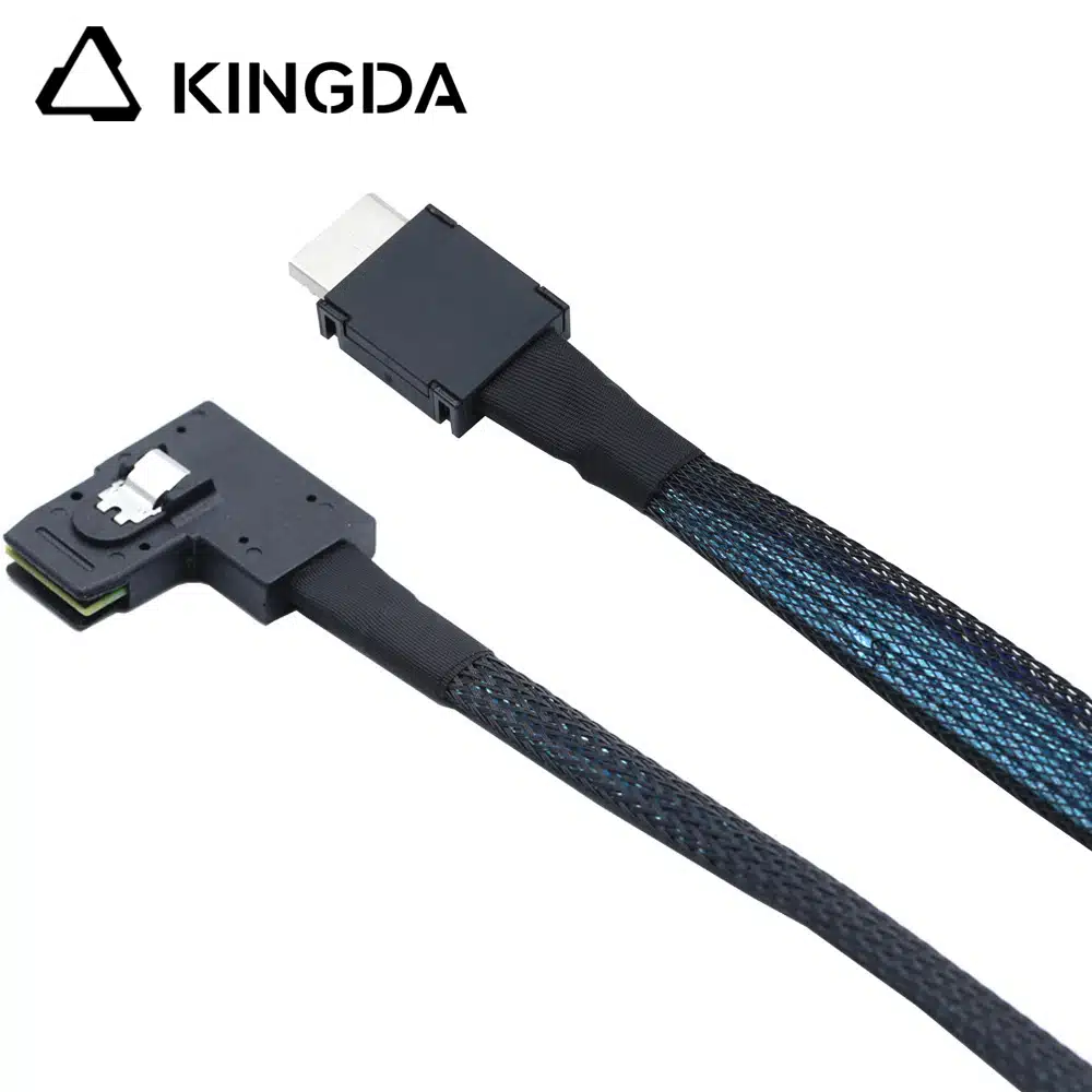 PCIE Oculink SFF 8611 4I To left bend sff 8087