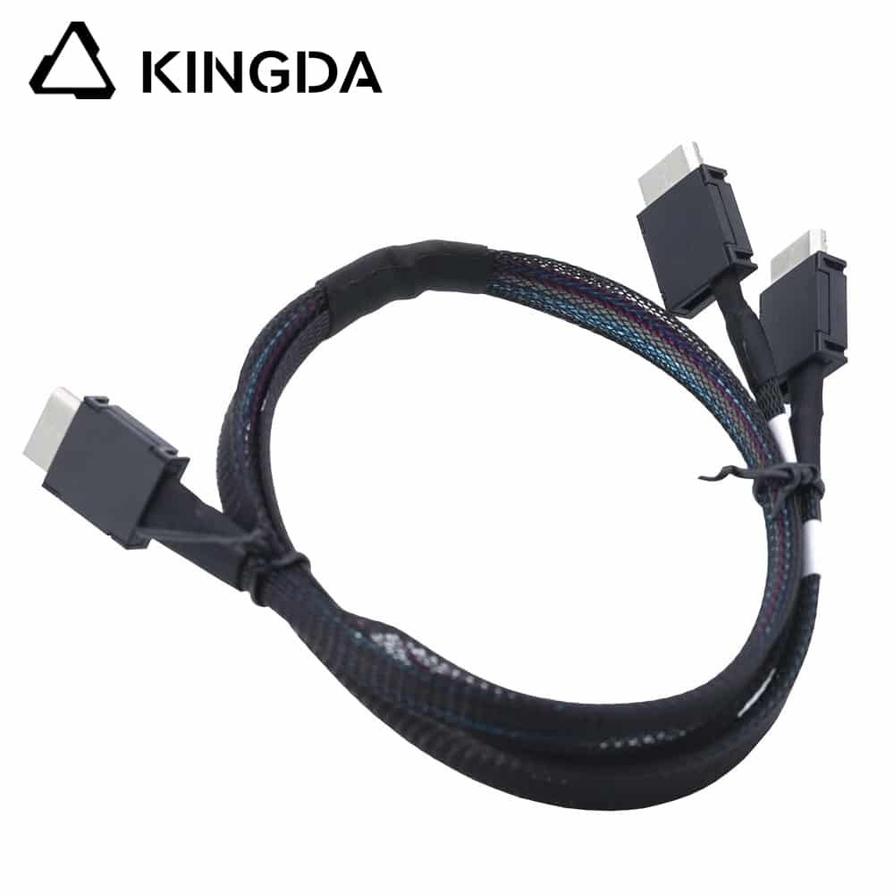 PCIE Oculink SFF 8611 4I male to 2 port sff 8611