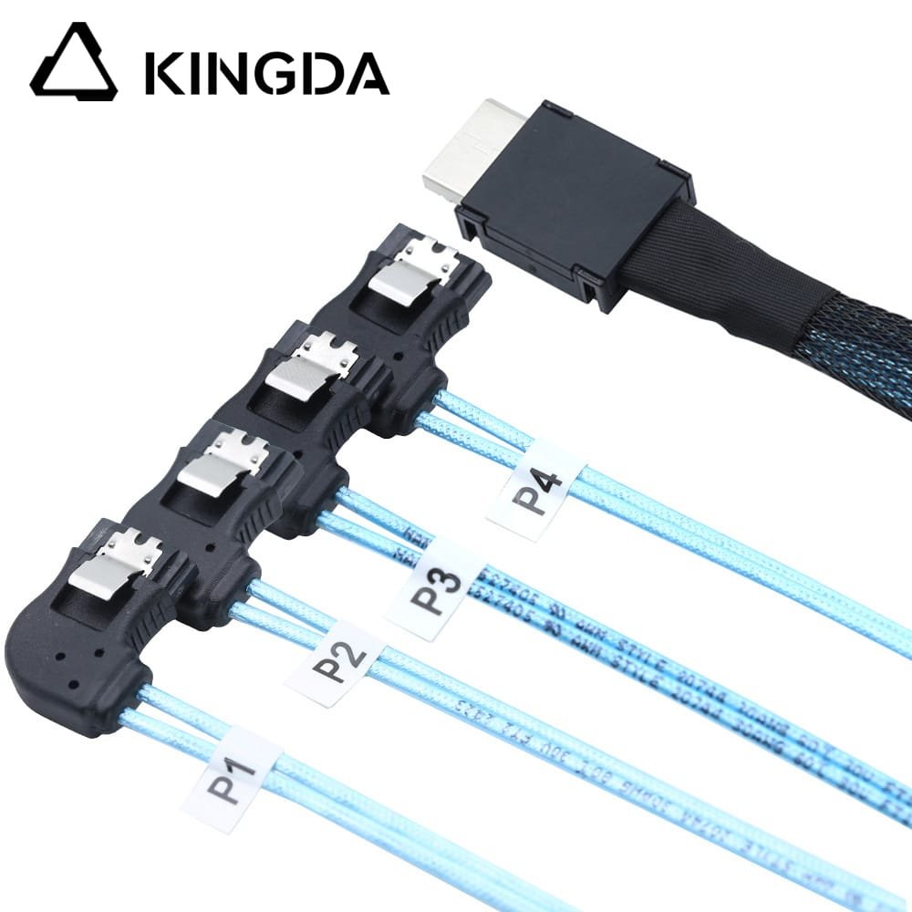 PCIE Oculink SFF 8611 4I male to 4X right bend SATA 7P