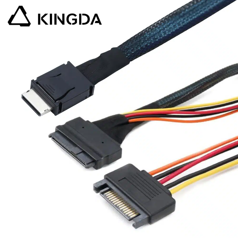 PCIE Oculink SFF 8611 4I male to SFF 8639 with SATA 15P