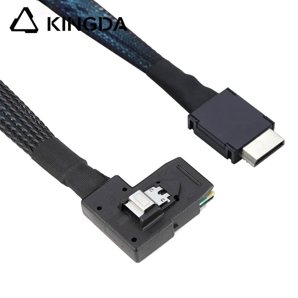 PCIE Oculink SFF 8611 4I male to left bend sff 8087
