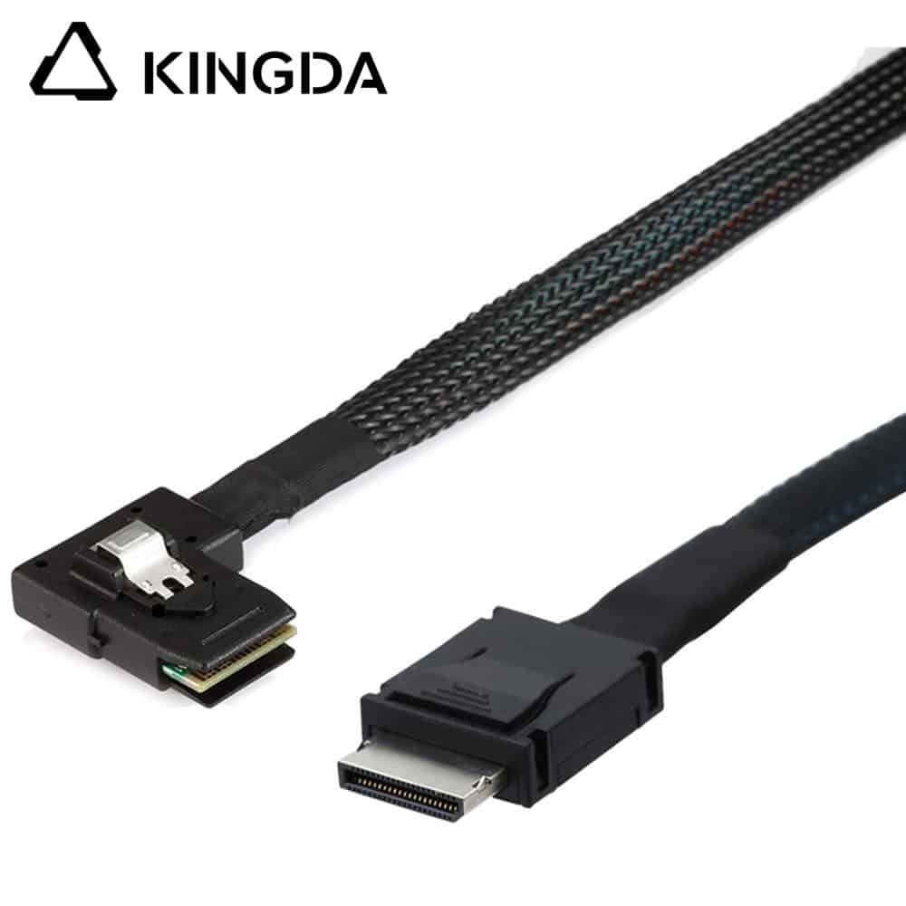 PCIE Oculink SFF 8611 4I male to left turn sff 8087