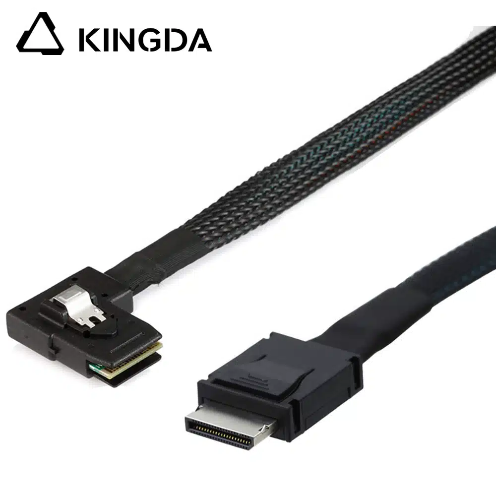 PCIE Oculink SFF 8611 4I male to left turn sff 8087