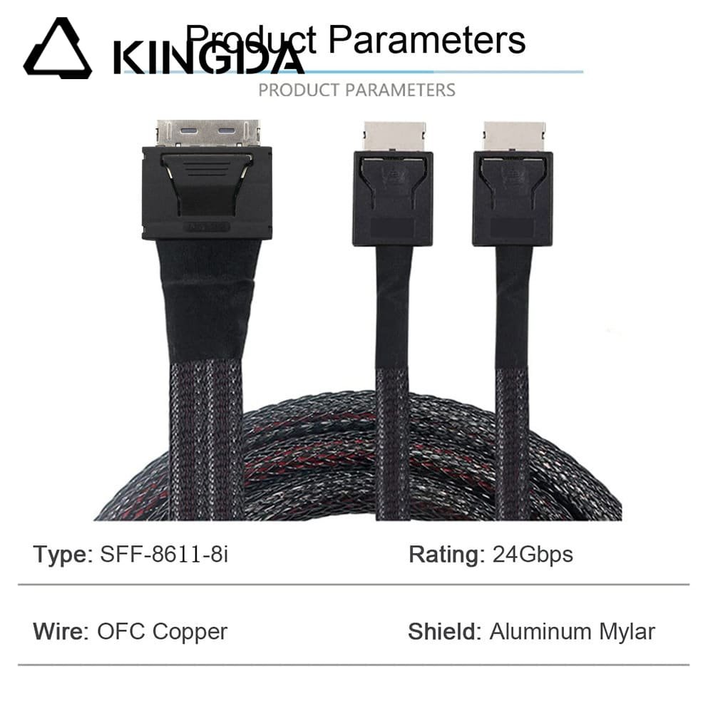 PCIE Oculink SFF 8611 8I to 2 Oculink SFF 8611 4I