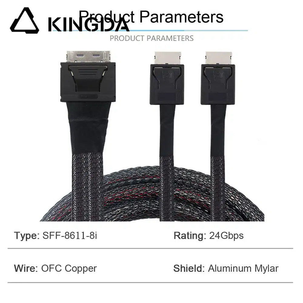 PCIE Oculink SFF 8611 8I to 2 Oculink SFF 8611 4I