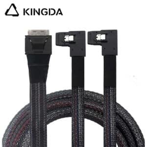 PCIE Oculink SFF 8611 8I to 2 port left turn SFF 8087