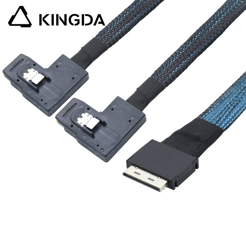 PCIE Oculink SFF 8611 8I to 2 port right angle SFF 8087