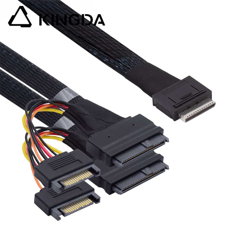 PCIE Oculink SFF 8611 8I to 2X U.2 SFF 8639 with SATA 15P
