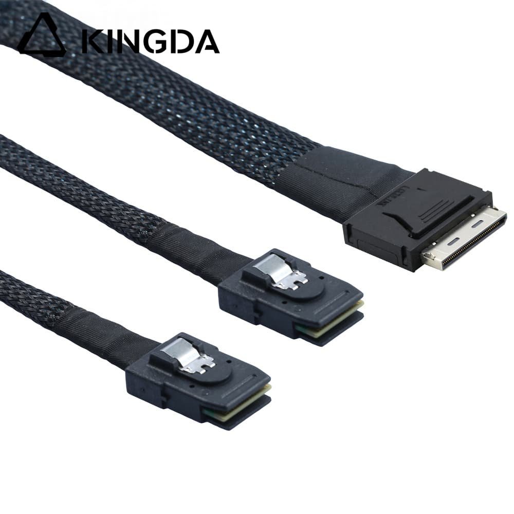 PCIE Oculink SFF 8611 8I to 2X right angle SFF 8087