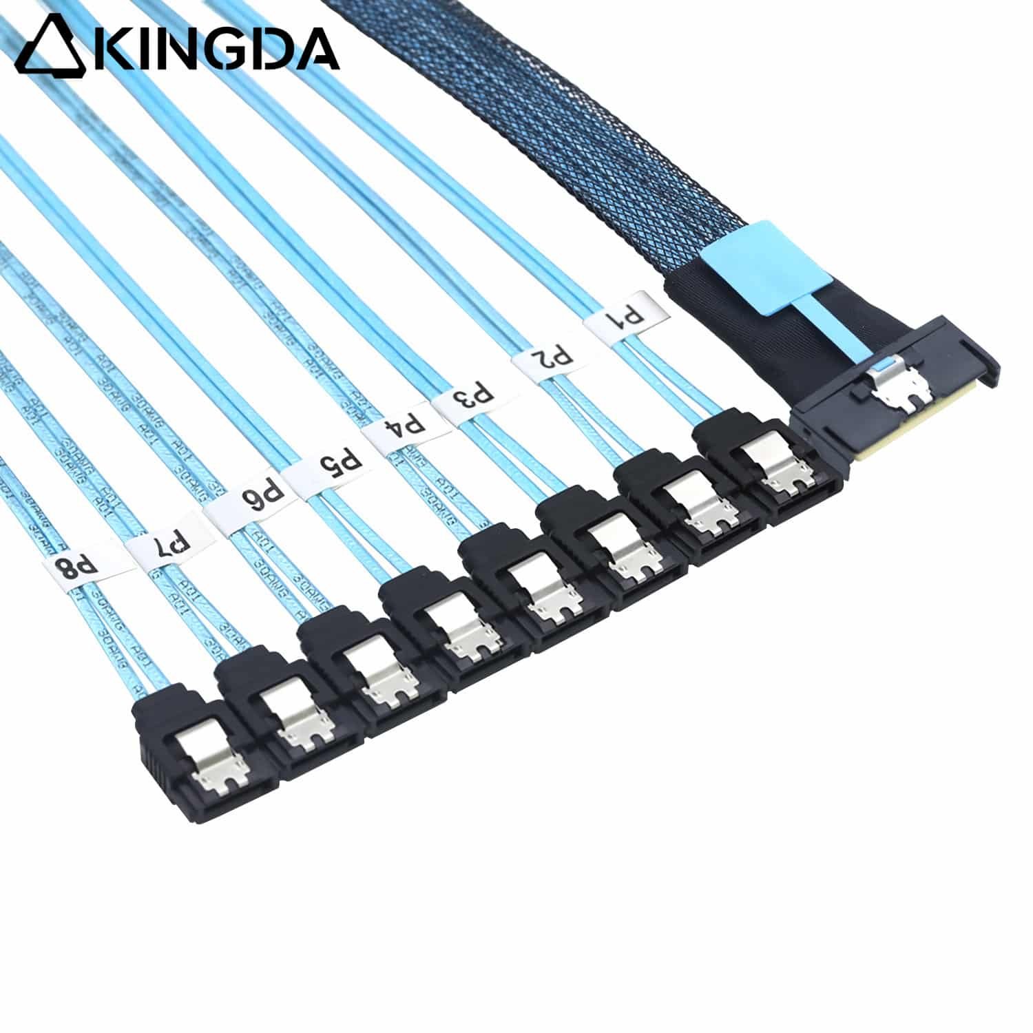 PCIE gen 5.0 MCIO 8I to 8 port sata 7p cable