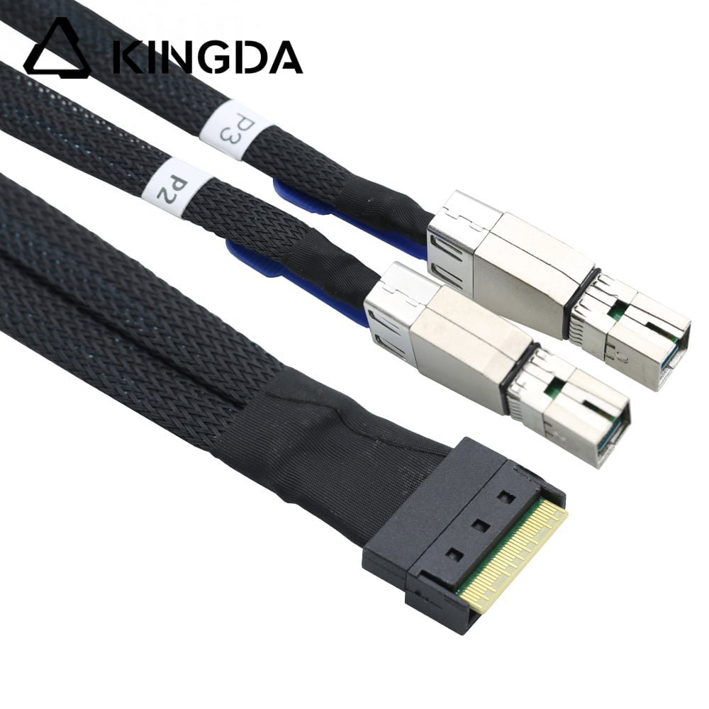 Prevent crooked insertion SFF 8654 8I to dual SFF 8644