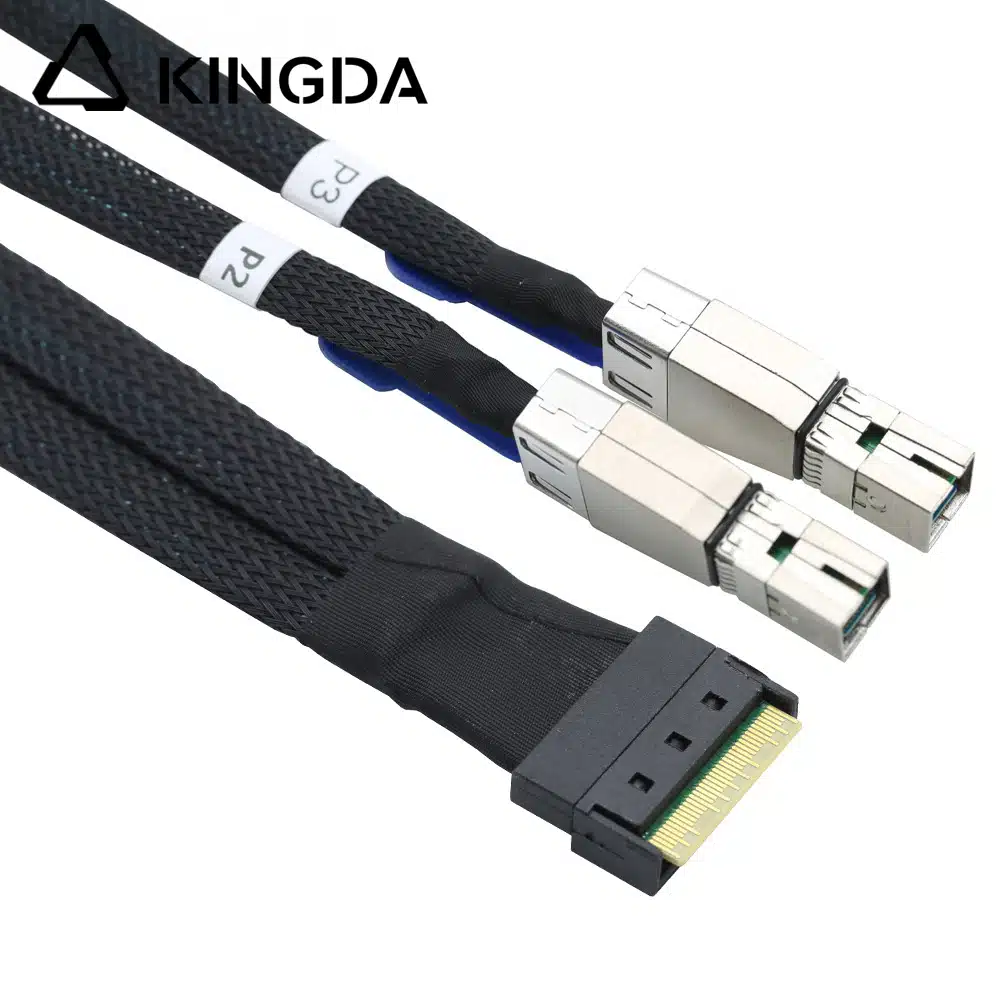 Prevent crooked insertion SFF 8654 8I to dual SFF 8644