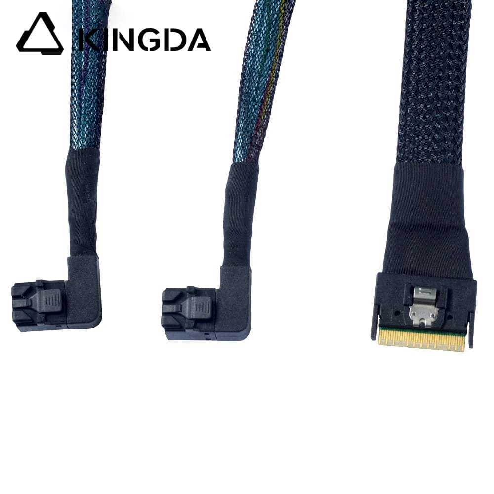 Prevent crooked insertion SFF 8654 8I to dual right angle sff 8643