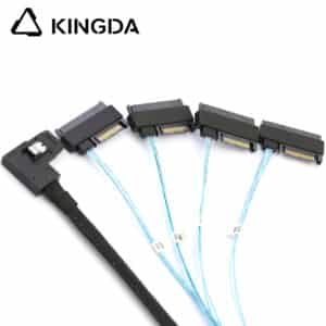 Right bend 90 degree Mini SAS HD SFF-8087 to 4X SFF 8482 2-in-1 High Speed Server Internal Connection Wire Harness