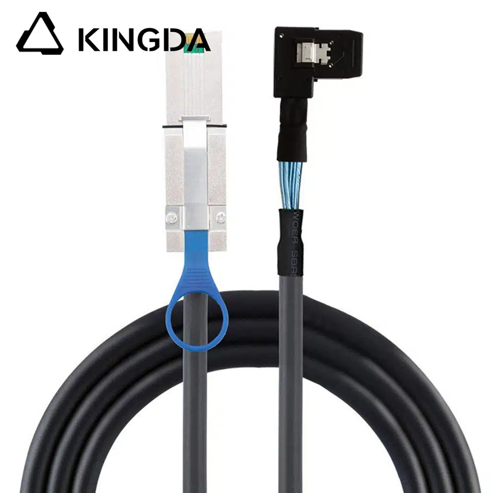 Right bend 90 degree Mini SAS HD SFF-8087 to SAS HD SFF-8088 Server Internal and External High-Speed Connection cables