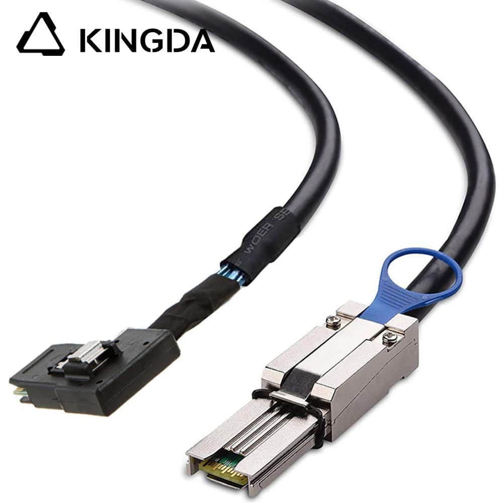 Right bend 90 degree Mini SAS HD SFF-8087 to SAS HD SFF-8088 Server Internal and External High-Speed Connection cables