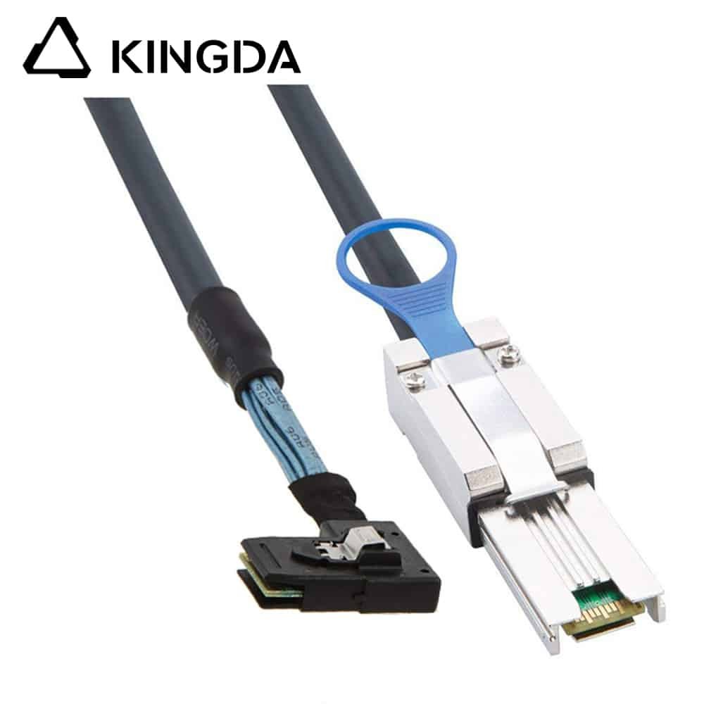 Right bend 90 degree Mini SAS HD SFF-8087 to SAS HD SFF-8088 Server Internal and External High-Speed Connection cables
