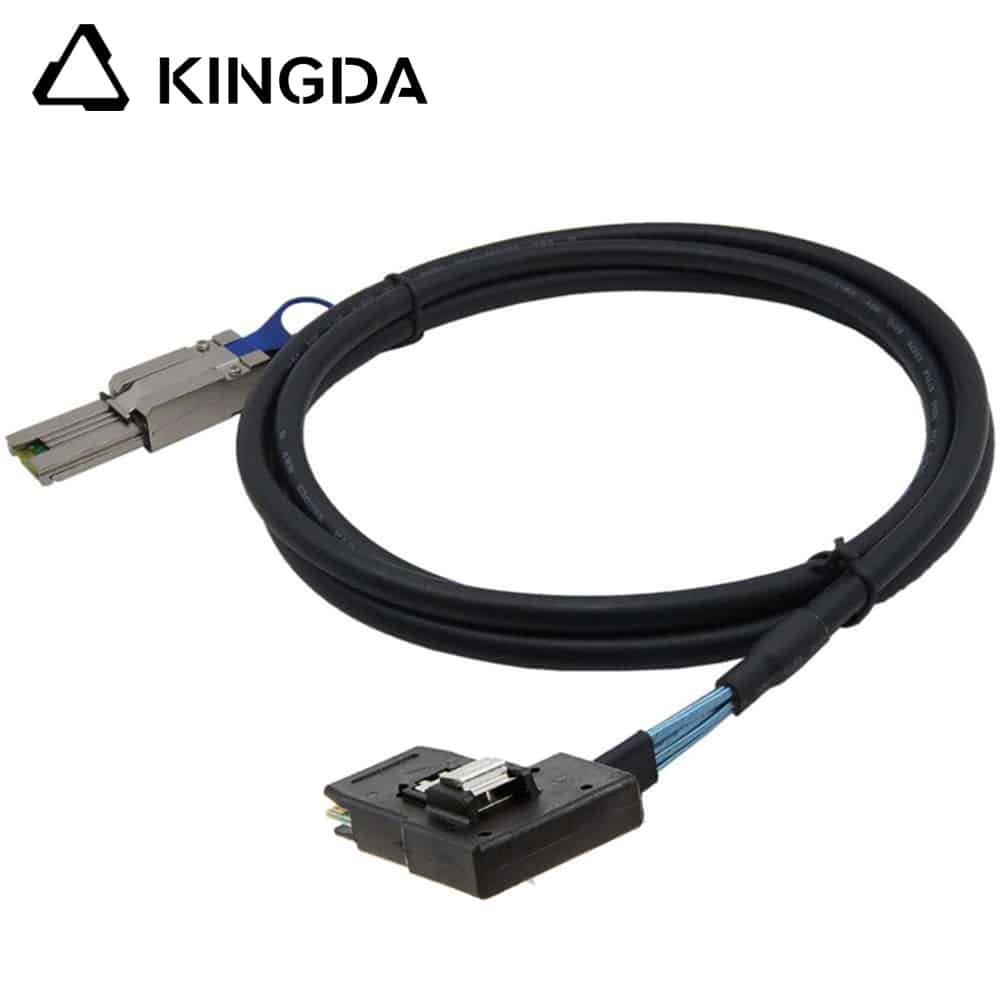 Right bend 90 degree Mini SAS HD SFF-8087 to SAS HD SFF-8088 Server Internal and External High-Speed Connection cables