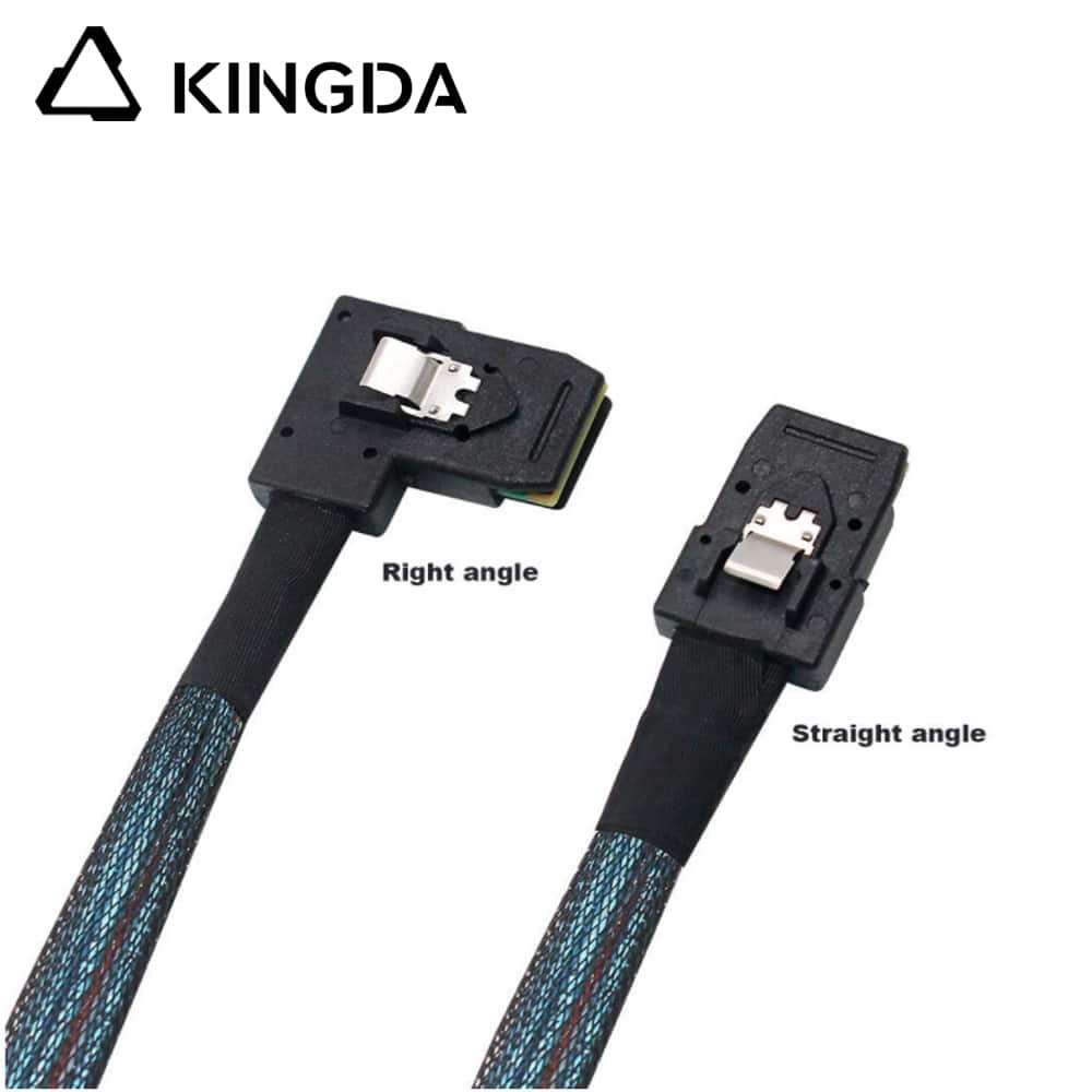 Right bend SFF 8087 Right turn SFF8087 90 degree Mini SAS HD SFF-8087 to SFF 8087A High Speed Server Internal Connection Wire Harness