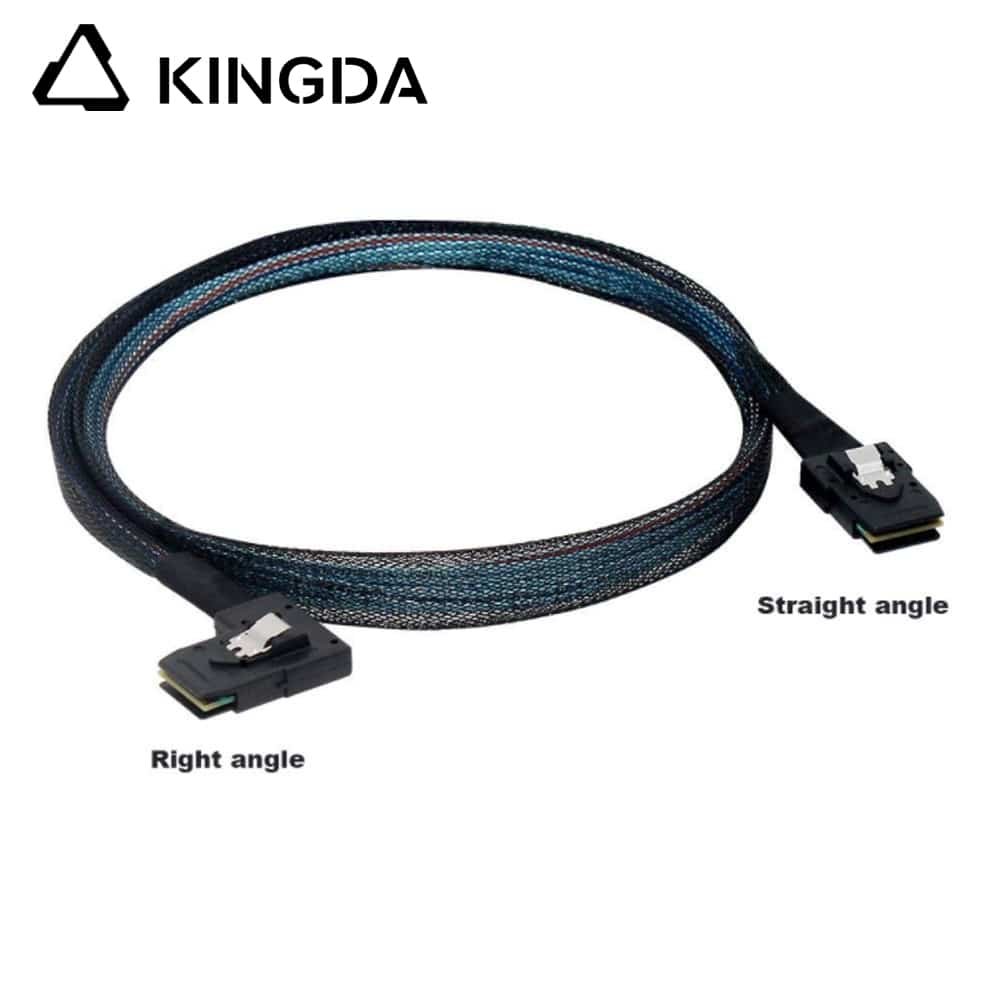 Right bend SFF 8087 Right turn SFF8087 90 degree Mini SAS HD SFF-8087 to SFF 8087A High Speed Server Internal Connection Wire Harness