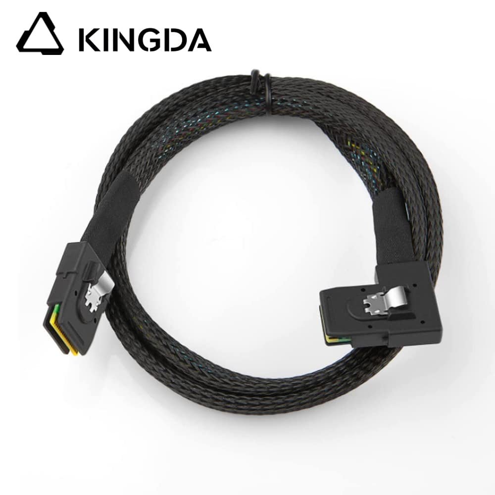 Right bend SFF 8087 Right turn SFF8087 90 degree Mini SAS HD SFF-8087 to SFF 8087A High Speed Server Internal Connection Wire Harness