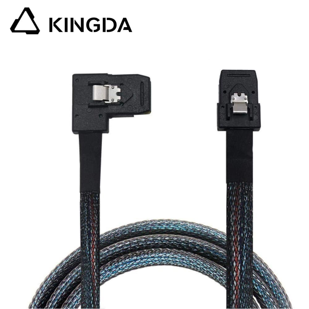 Right bend SFF 8087 Right turn SFF8087 90 degree Mini SAS HD SFF-8087 to SFF 8087A High Speed Server Internal Connection Wire Harness