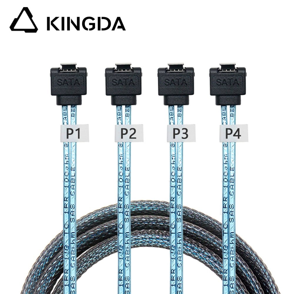 SAS 4.0 4 90 degree SATA 7P to 90 degree sata 7P