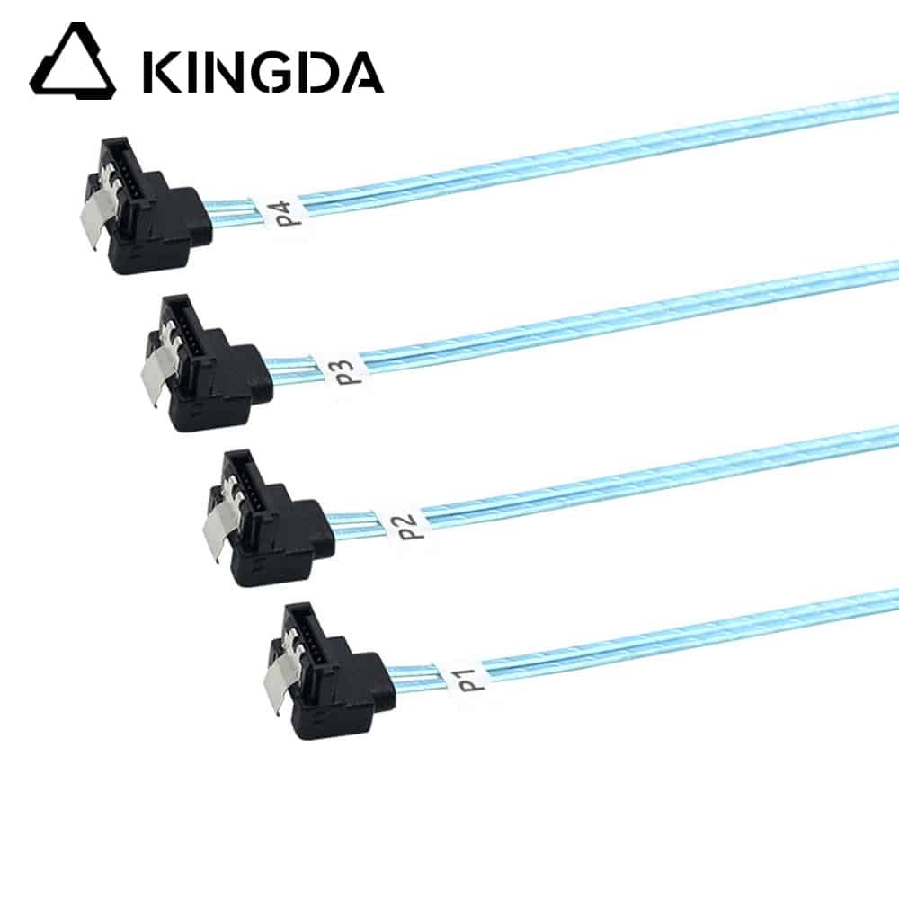 SAS 4.0 4 port 90 degree SATA 7P femlae to 4 sata 7P