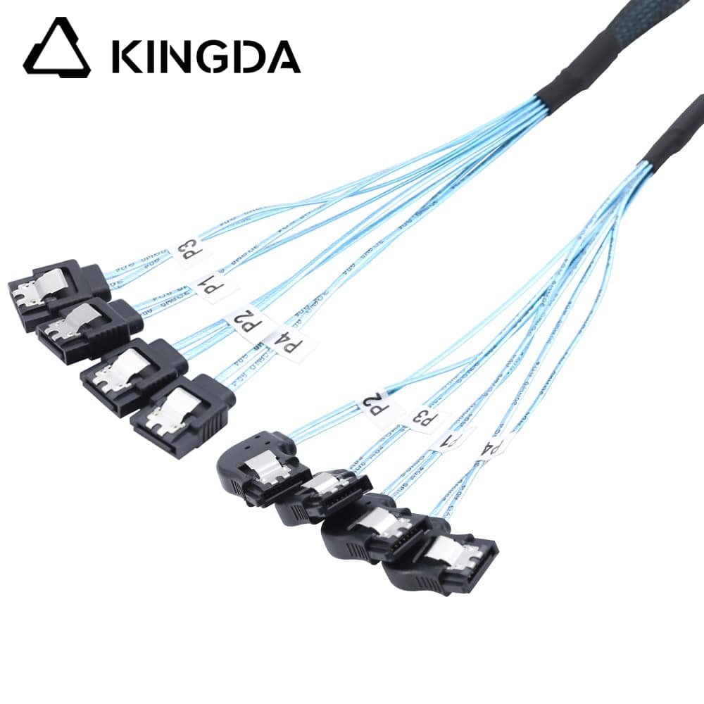 SAS 4.0 4 port left turn SATA 7P femlae to 4 sata 7P