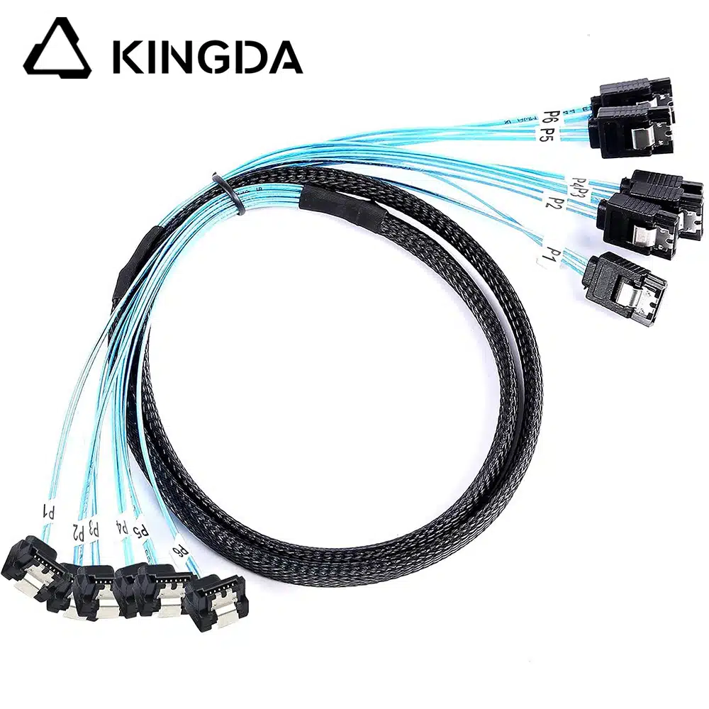 SAS 4.0 6 SATA 7P to 90 degree sata 7P