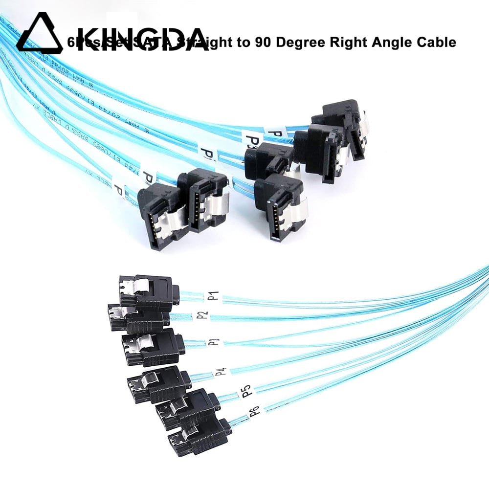 SAS 4.0 6 port SATA 7P femlae to 6 right angle sata 7P