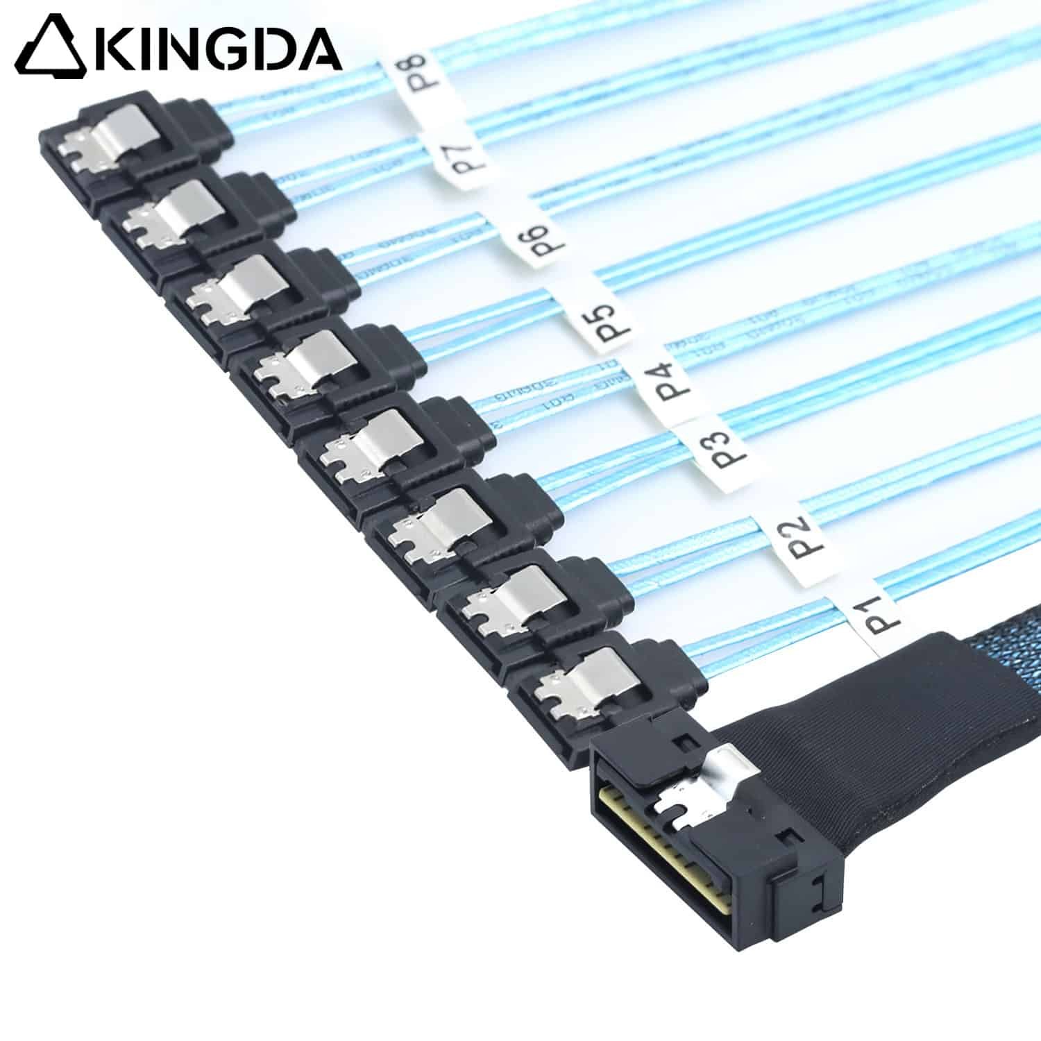 SAS 4.0 LP SFF 8654 8I to 8 SATA 7P