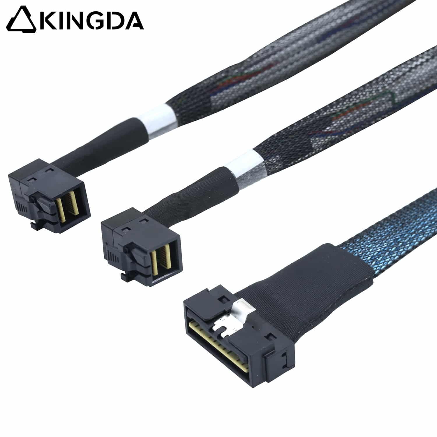 SAS 4.0 LP SFF 8654 8I to dual 90-degree sff 8643