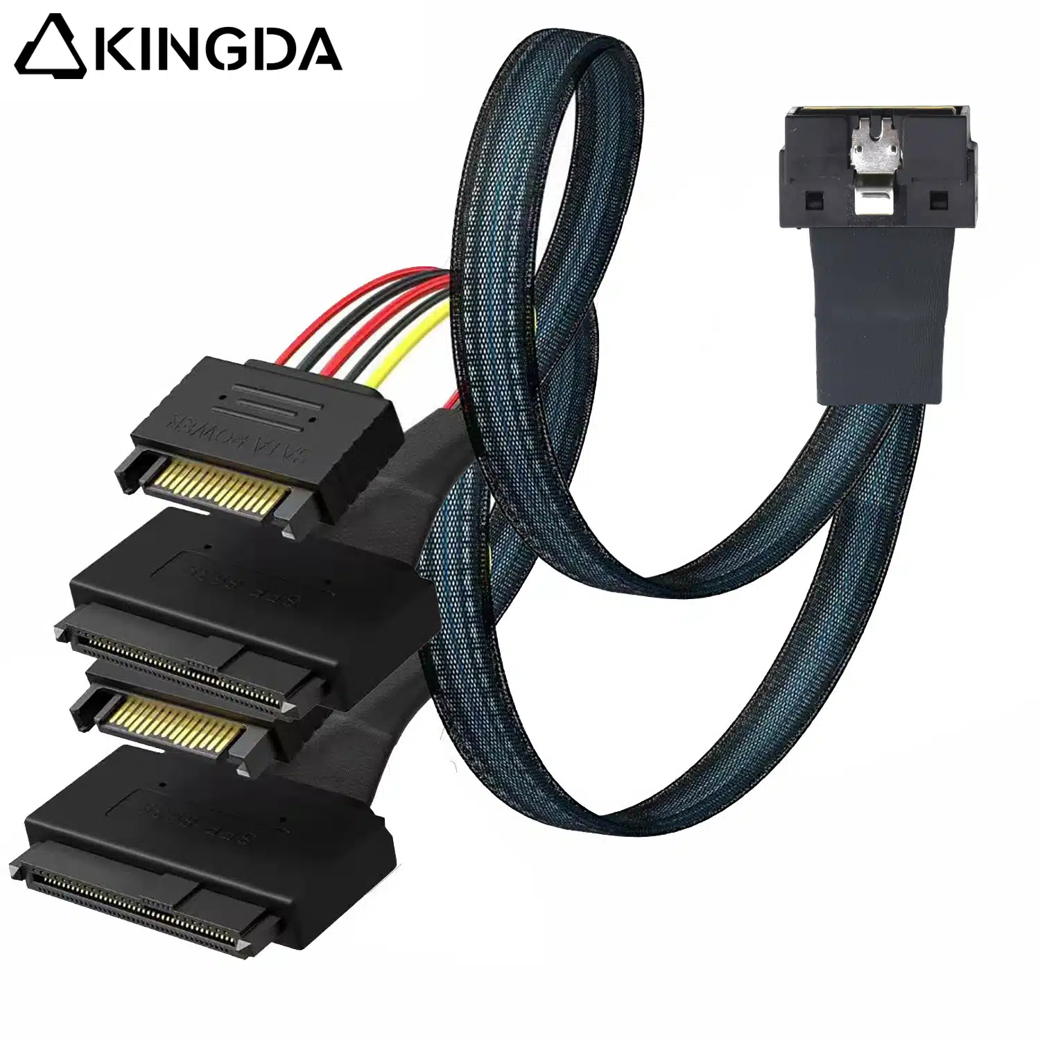 SAS 4.0 LP SFF 8654 8I to dual U.2 SFF 8639 with SATA 15P