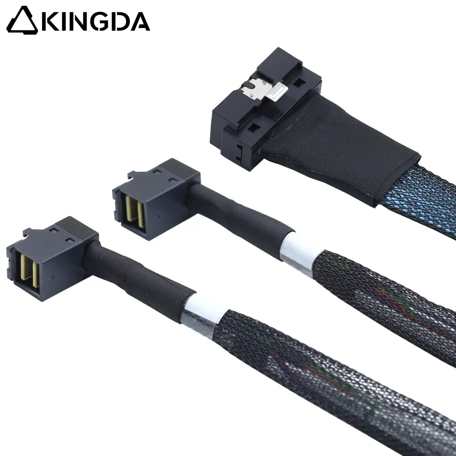 SAS 4.0 Low profile SFF 8654 8I to dual 90-degree sff 8643