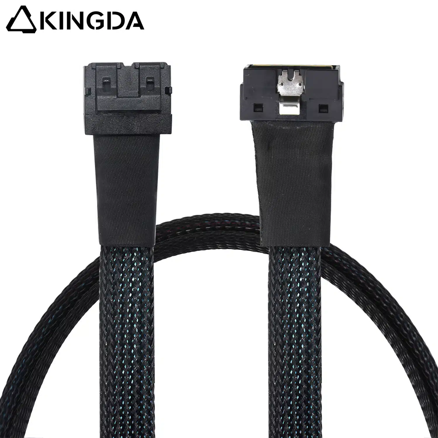 SAS 4.0 Low profile Slim SAS SFF 8654 8I (74P) male to dual port sff 8643 8i