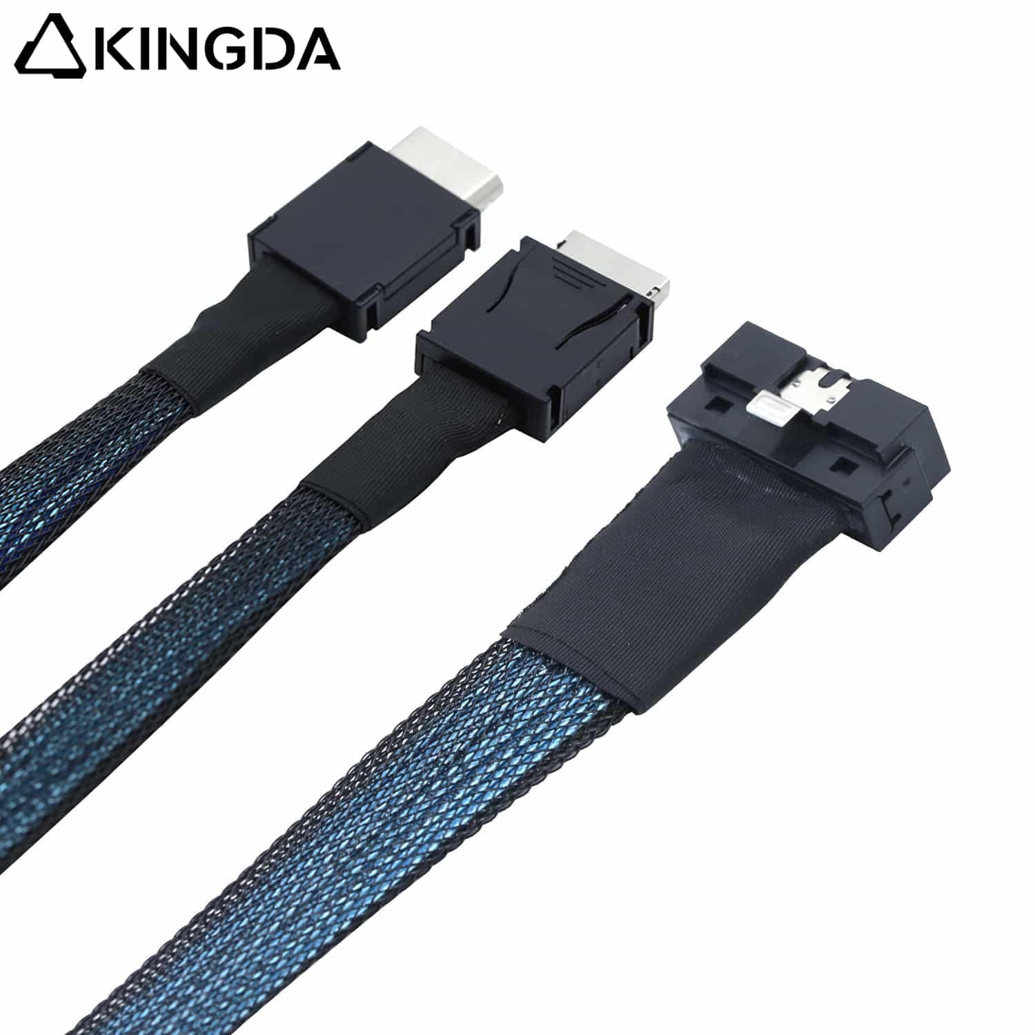 SAS 4.0 Low profile Slim SAS SFF 8654 8I to dual Oculink 8611 4i