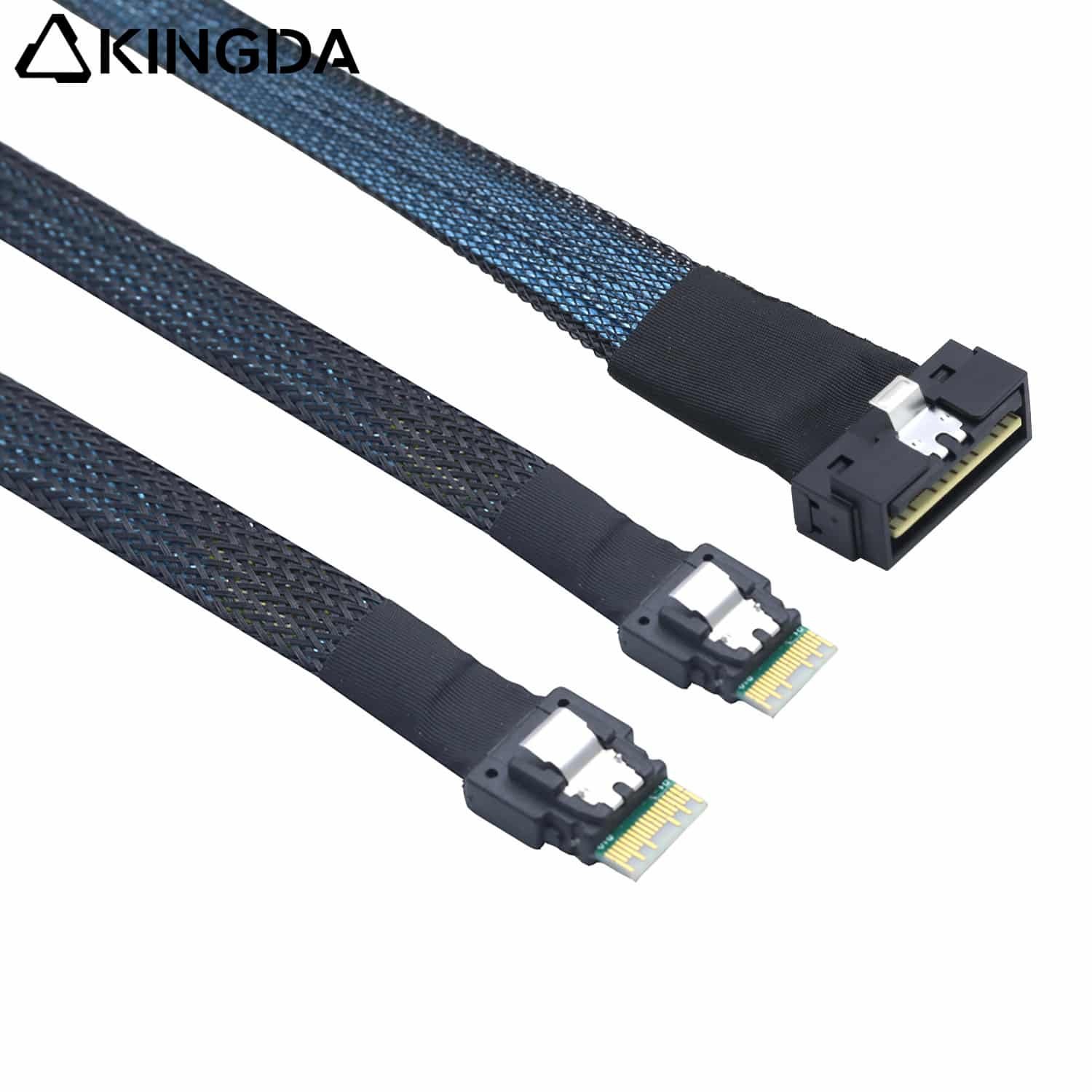 SAS 4.0 Low profile Slim SAS SFF 8654 8I to dual SFF 8654 4I