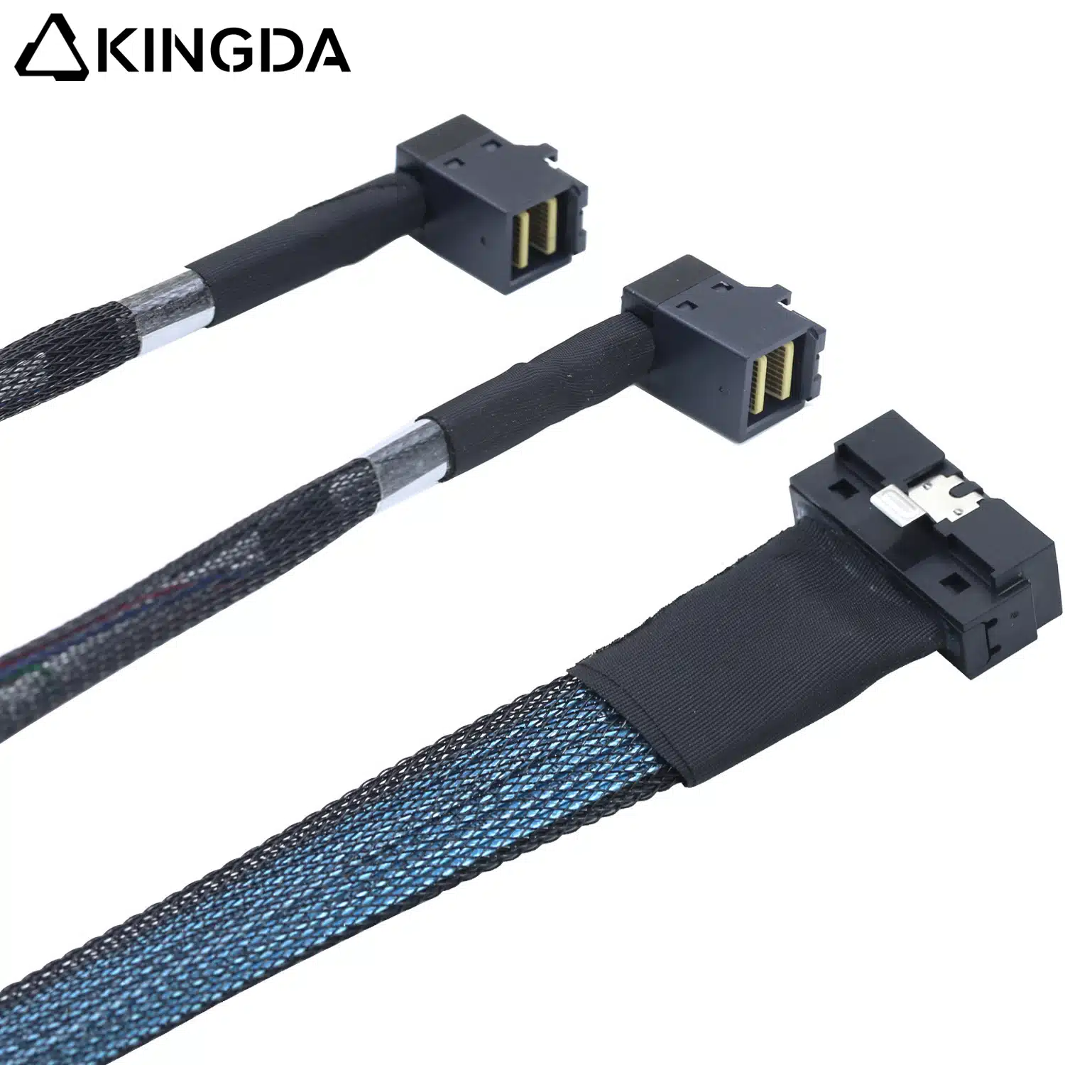SAS 4.0 Low profile Slim SAS SFF 8654 8I to dual right angle sff 8643