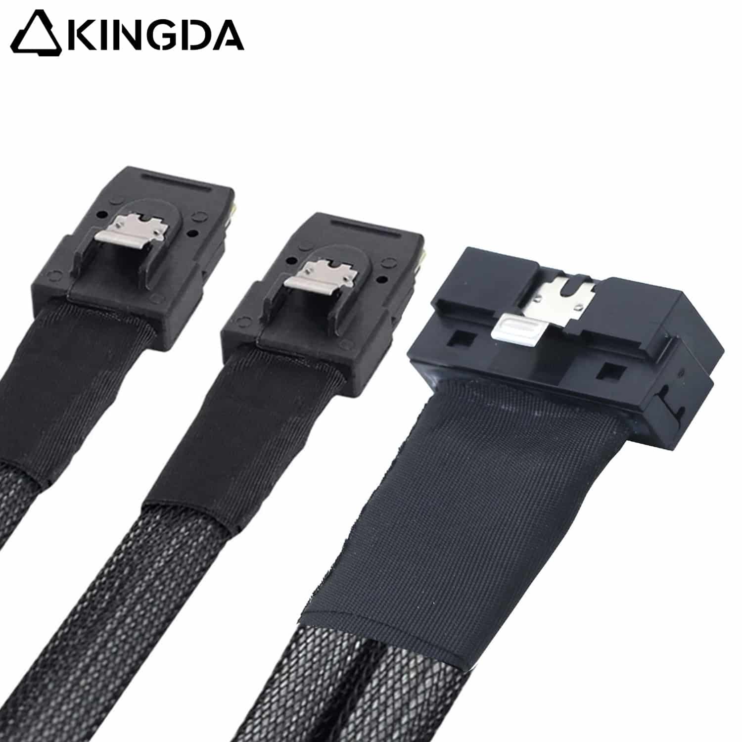 SAS 4.0 Low profile Slim SAS SFF 8654 8I to dual straight sff 8087