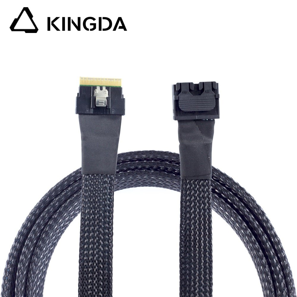 SAS 4.0 Slim SAS SFF 8654 8I to dual port SFF 8643