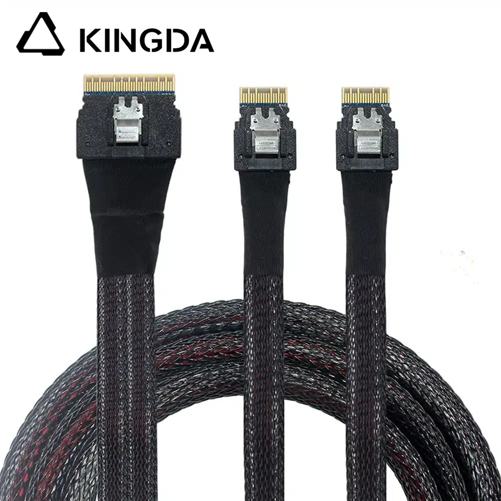 SAS 4.0 Slim SAS SFF 8654 8I to dual straight SFF 8654 4I
