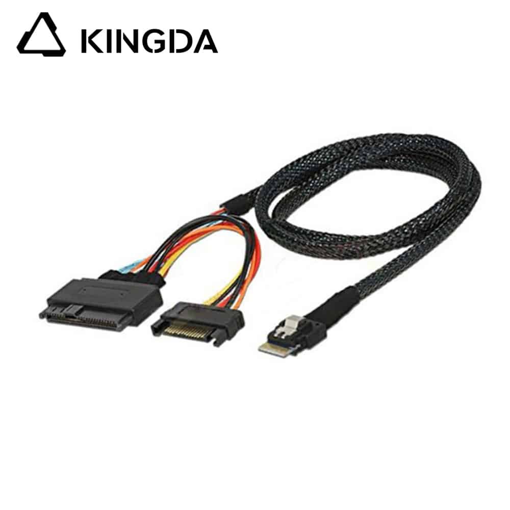 SAS 4.0 slimsas SFF 8654 4i 38P TO U.2 WITH SATA 15P