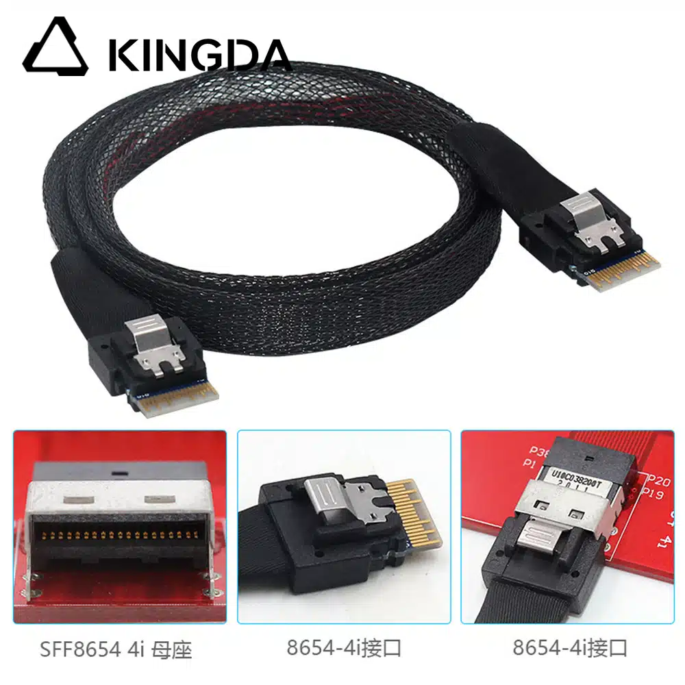 SAS 4.0 slimsas SFF 8654 4i TO SFF 8654