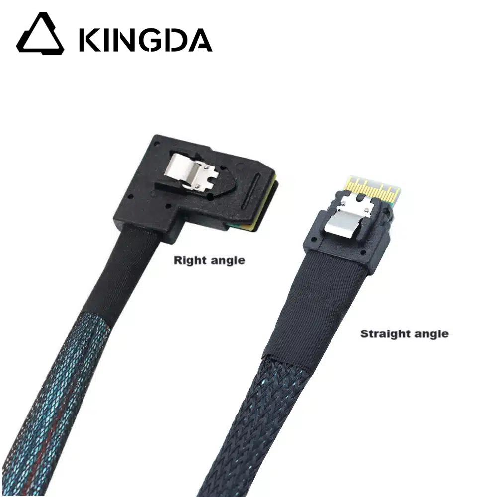 SAS SFF 8654 4I 38p male to right angle SFF 8087