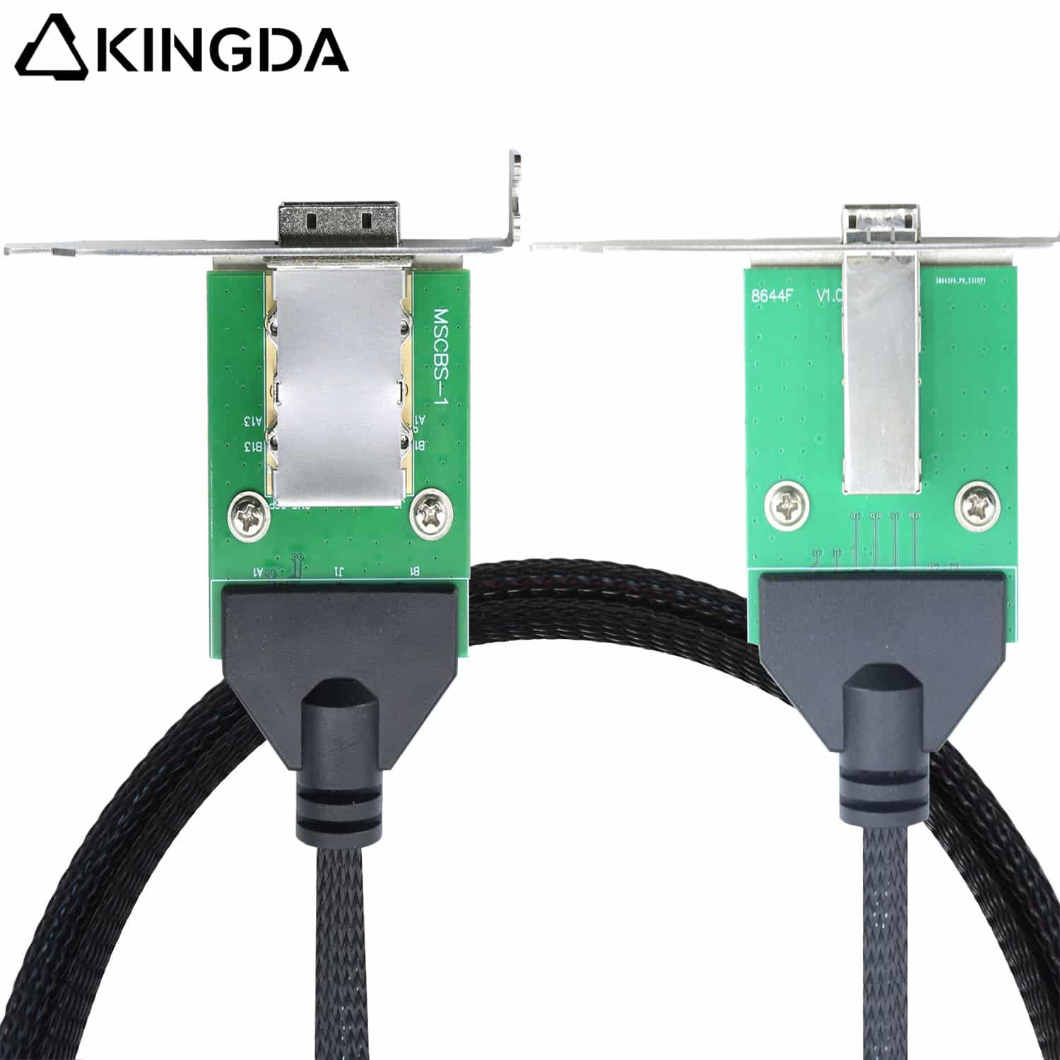 SFF 8088 receptacle to 4 SFF 8644 receptacle