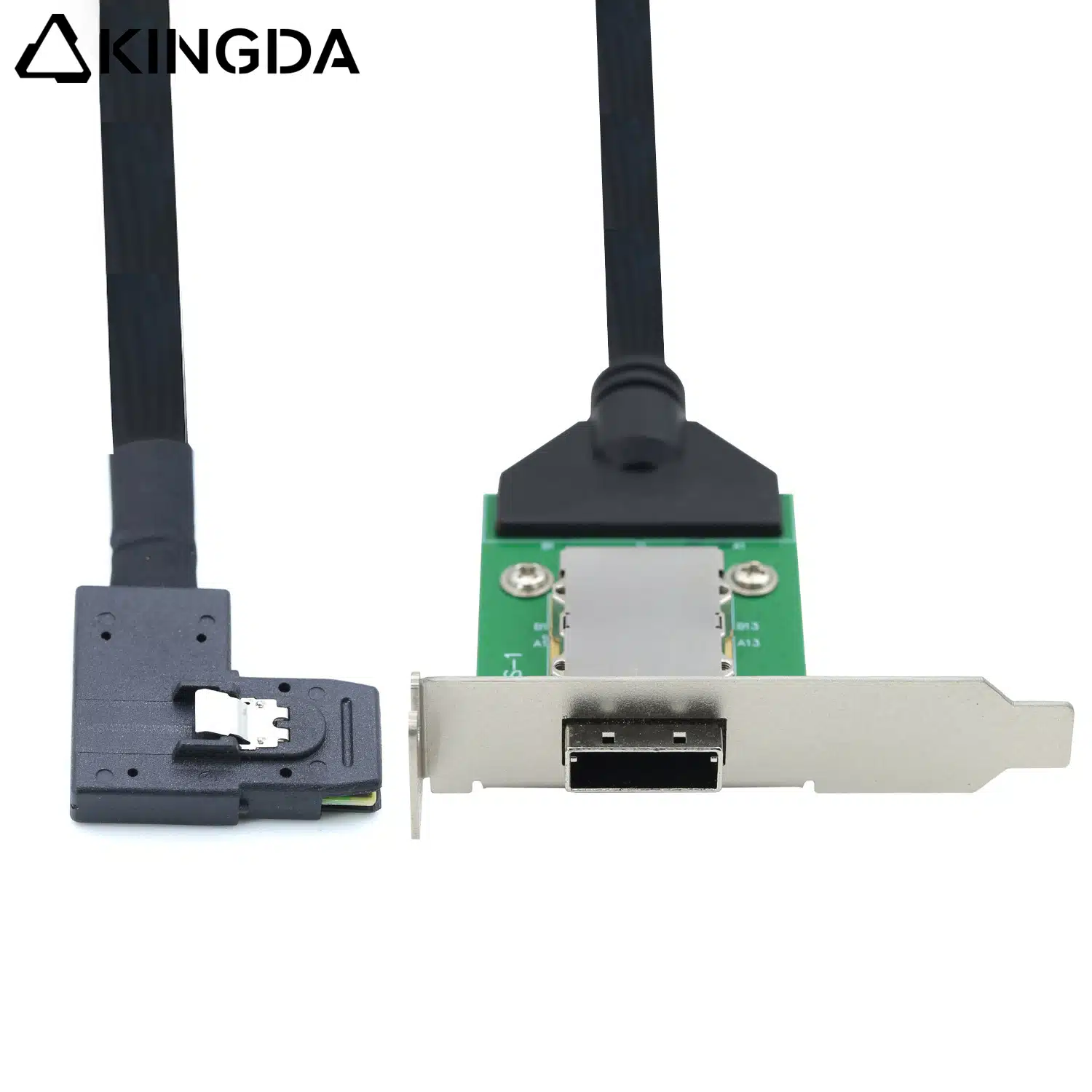 SFF 8088 receptacle to left bend 8087 male