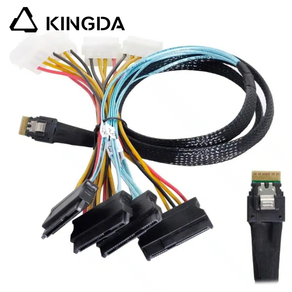 SFF 8654 4I TO 4 SFF 8482 with 4p power