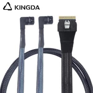 Slim SAS SFF 8654 8I to dual right bend SFF 8643